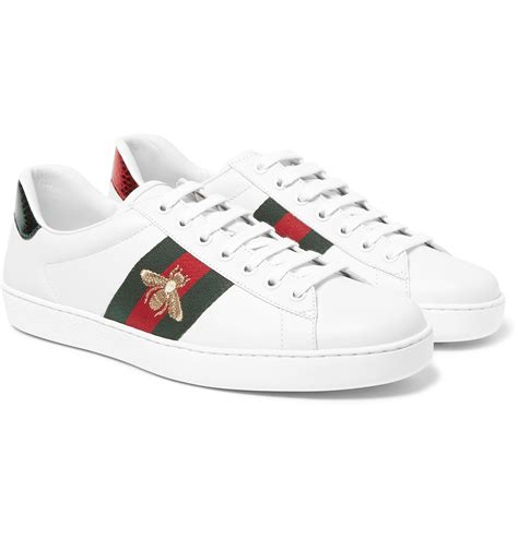 gucci white rose embroidered sneakers|Gucci white sneakers for men.